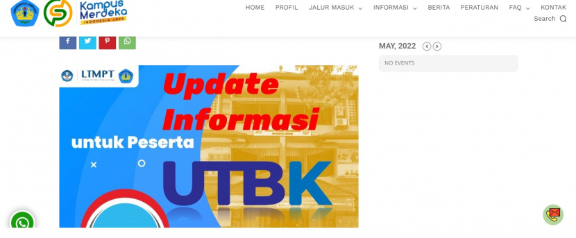 Peserta UTBK-SBMPTN 2022 di Unila harus memenuhi sejumlah protokol kesehatan yang ditetapkan. Foto : simanila.unila.ac.id