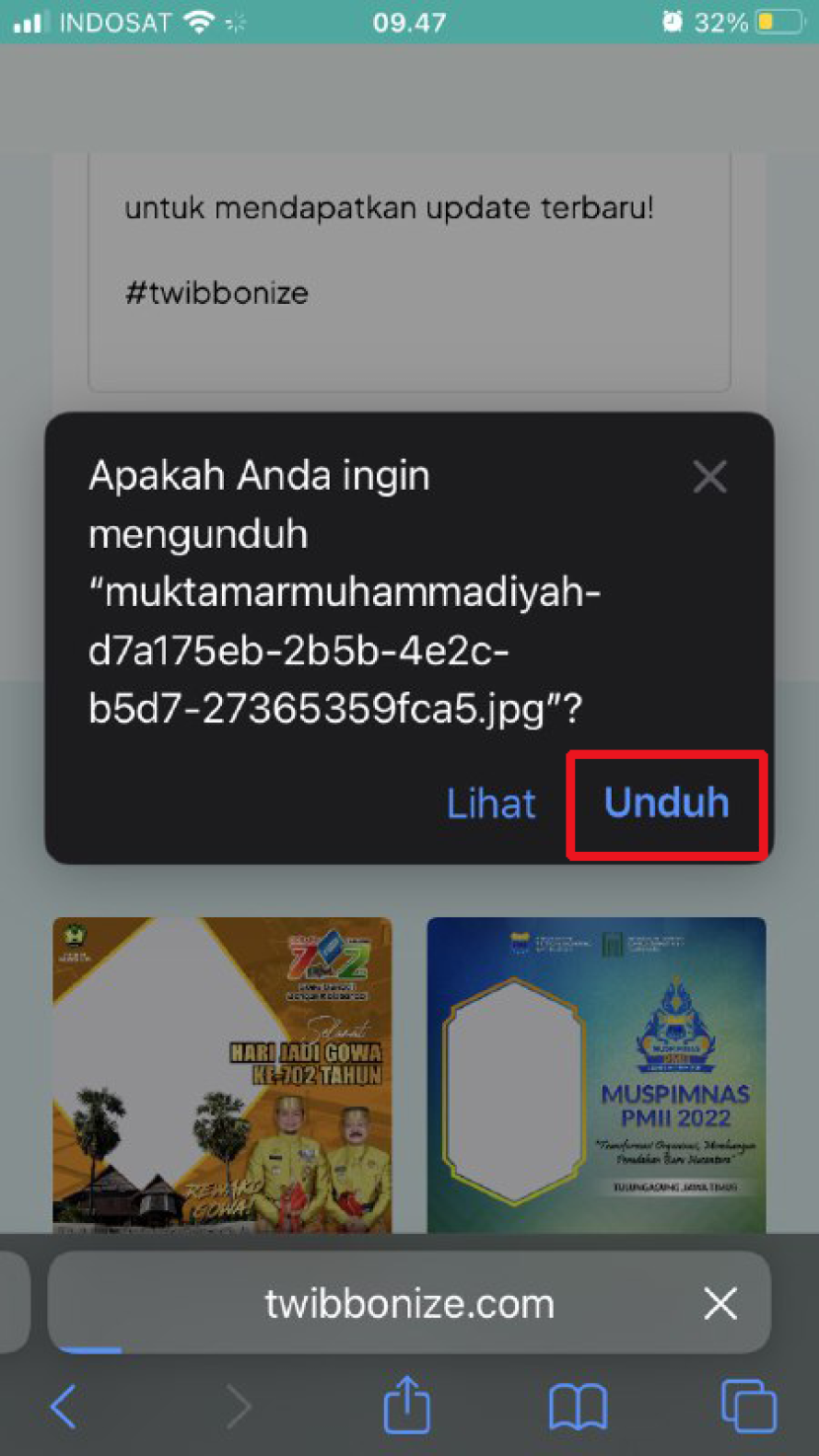 Klik Unduh 