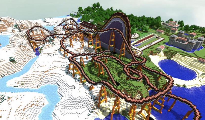 Minecraft. When Pigs Fly's Mega Coaster. Foto: Planet Minecraft