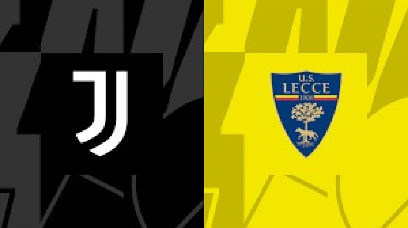 Logo Juventus (kiri), Lecce (kanan). Foto: DAZN
