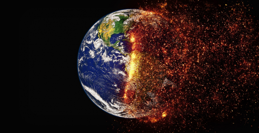 Ilustrasi mengenai hancurnya Bumi yang menandakan akhir zaman bagi peradaban manusia. (Pixabay)