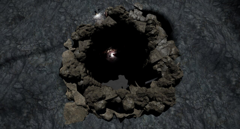 Ilustrasi gua di bulan. Gambar: EPFL