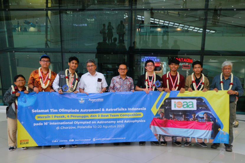 Lima siswa meraih prestasi gemilang di ajang International Olympiad on Astronomy and Astrophysics (IOAA) ke-16 di Chorzów, Polandia, 10 sampai  20 Agustus 2023. Foto : puspresnas  