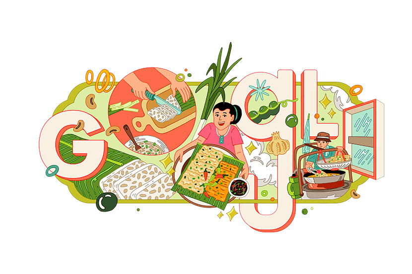 Tempe Mendoan Jadi Google Doodle hari ini.