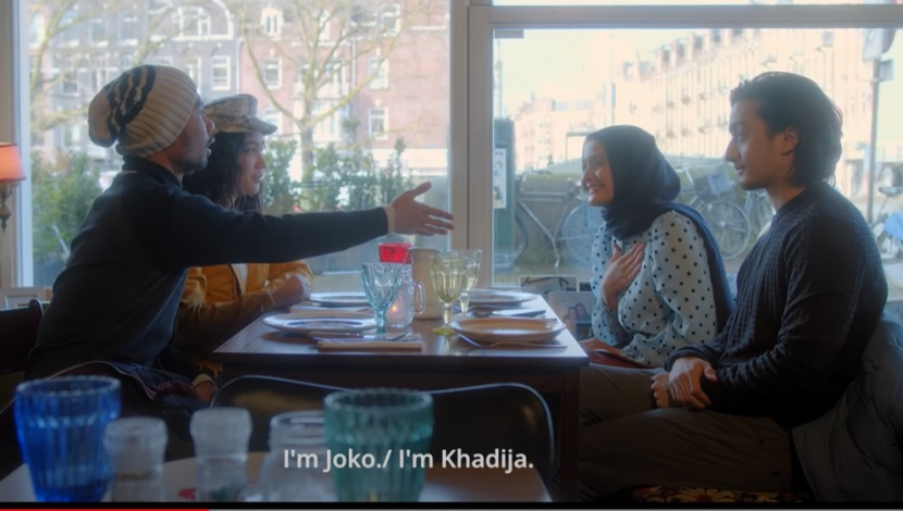 Deskripsi : pertemuan Kamala, Khadijah, Nico dan Joko I Sumber Foto : YouTube Unlimited Production