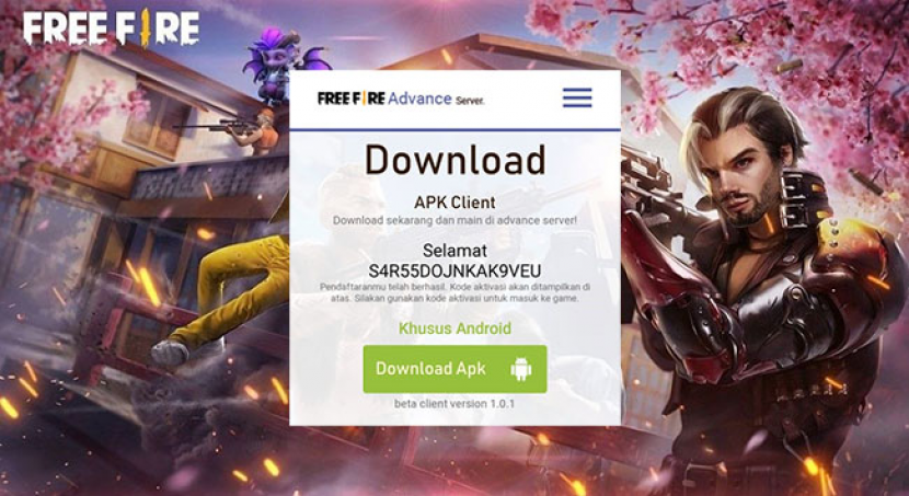 kode ff advance server apk