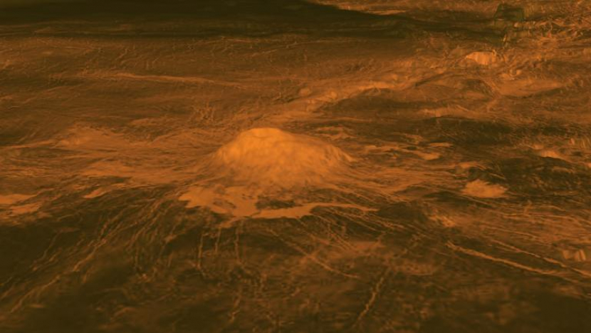 Kehangatan permukaan di Gunung Berapi Venus berdasarkan Misi Magellan. Gambar: NASA.Gov