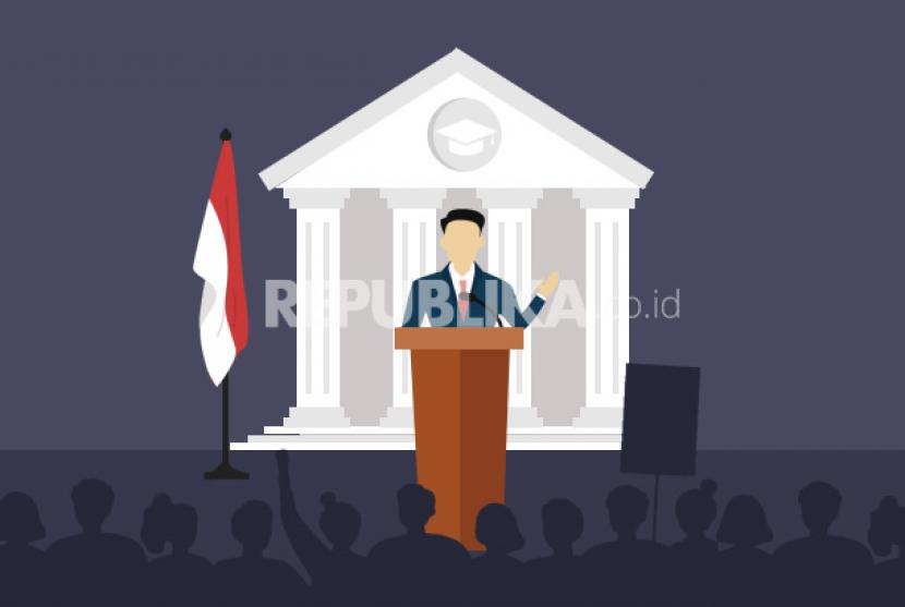 Kampanye politik di kampus menjadi cerminan dari dinamika politik yang tak terelakkan. Ilustrasi. Foto : republika