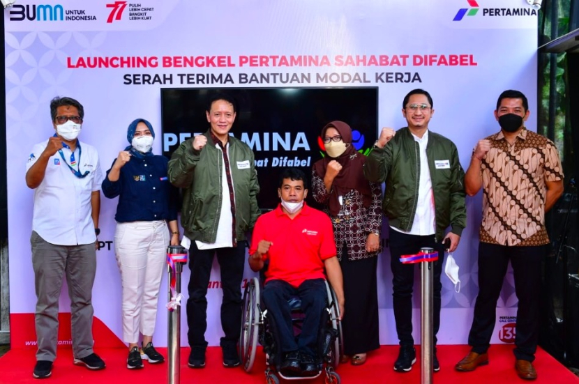 Diluncurkan Bengkel Pertamina Sahabat Difabel di Bantul, Yogyakarta.