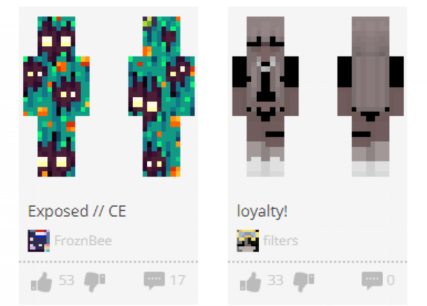 Minecraft skins. Memilih skin Minecrafts