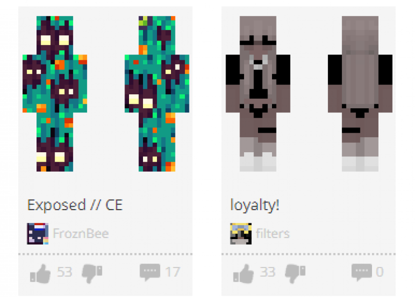 Kulit Minecraft.  Memilih skin Minecraft