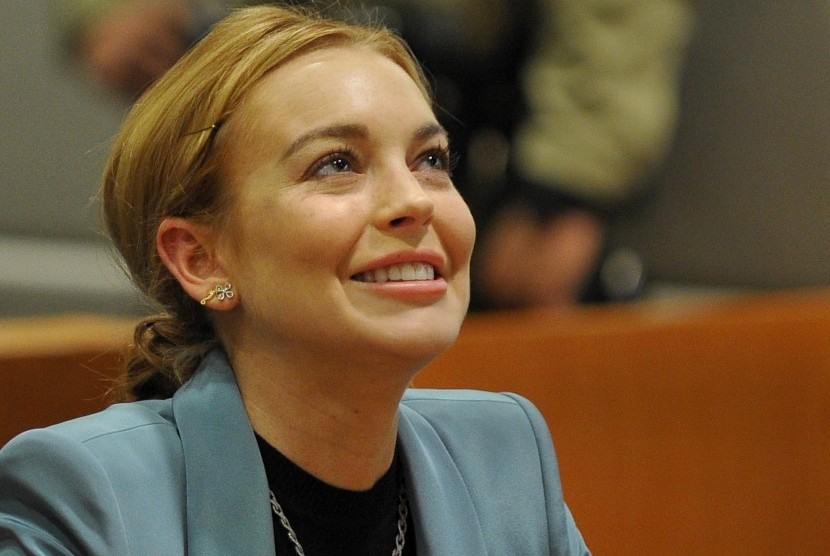 Aktris Amerika Serikat (AS) Lindsay Lohan. EPA