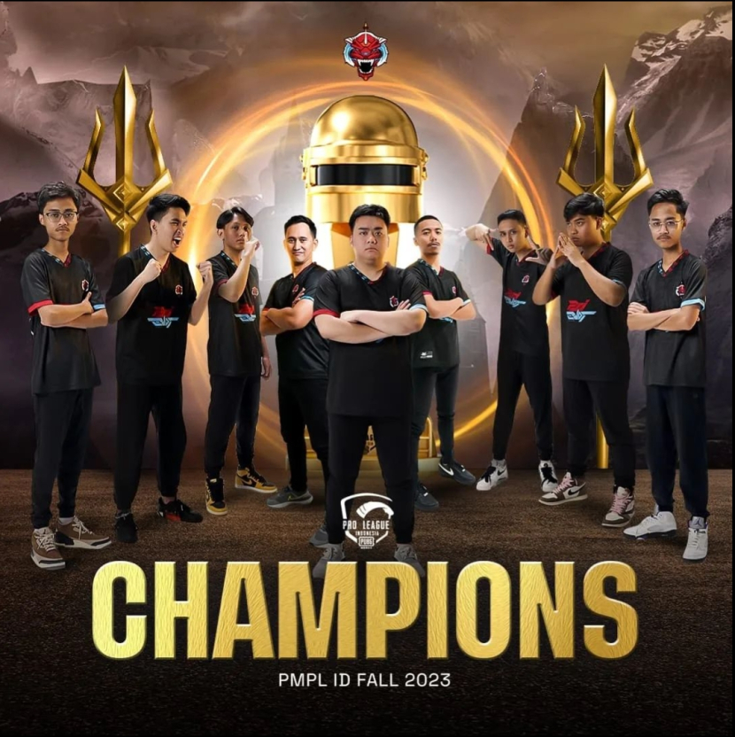 Champions PMPL ID FALL 2023 (Sumber: Instagram @persija_evos)