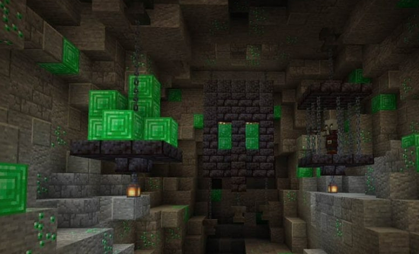 Minecraft. Tambang Emeralds. Foto: Minecraft