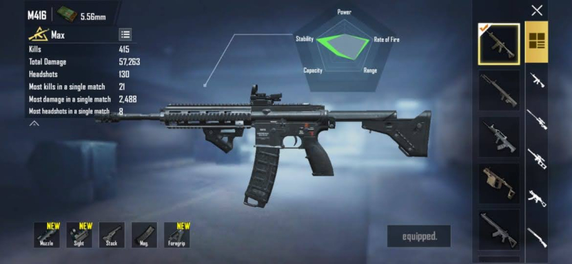 M416 (sumber: pubgnow24)