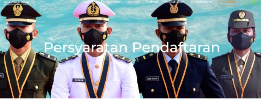 Mabes TNI membuka pendaftaran calon Perwira PK TNI Reguler Tahun 2022. Ada 94 formasi yang dibuka untuk lulusan D4, S1, S1 Profesi, dan S2. Foto : rekrutmen--tni-mil-id.