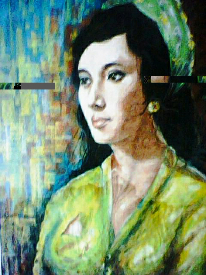 Foto Lukisan wanita Kampung Melayu Mester