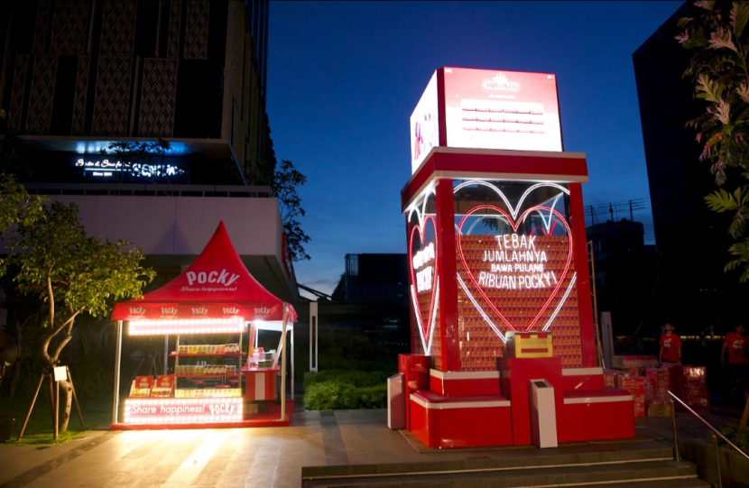 Tampilan Pocky Tower di Sarinah, Jakarta Pusat. (Dok Glico Indonesia)