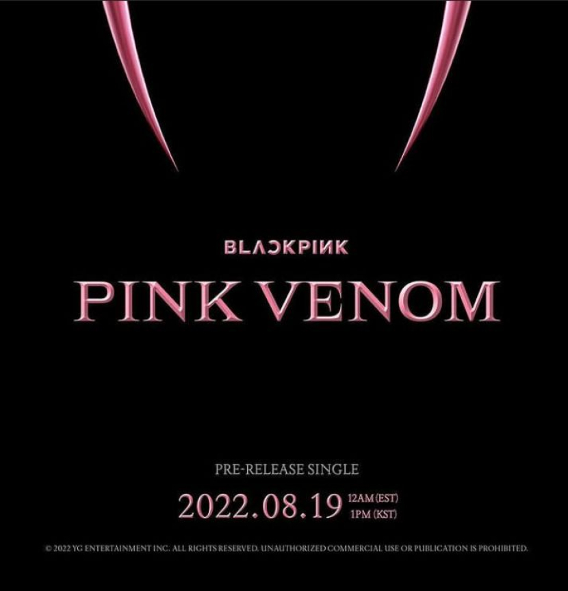 Poster release 'Pink Venom' comeback BLACKPINK di dunia musik, rilis tanggal 19 Agustus 2022 (@blackpinkofficial)