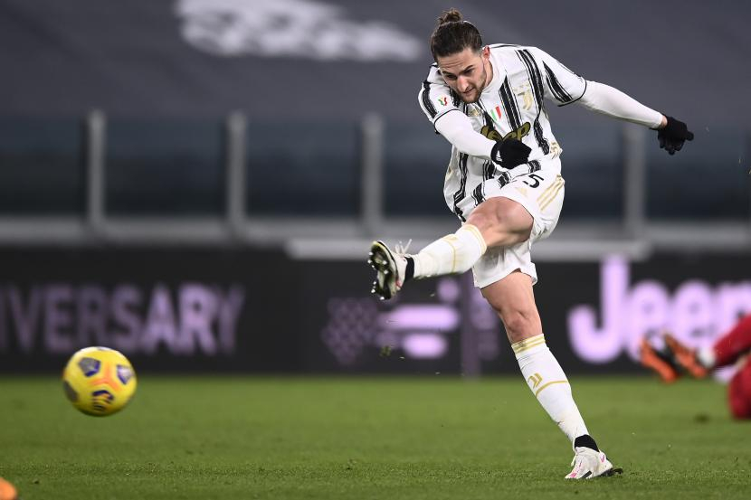 Gelandang Juventus, Adrien Rabiot. Foto: Fabio Ferrari / LaPresse via AP