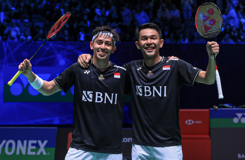 Pasangan ganda putra peringkat 1 dunia Fajar Alfian/Muhammad Rian Ardianto masih belum terbendung di Madrid Spain Masters 2023.