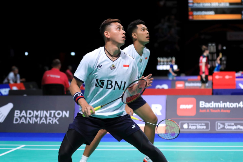 Dua pasangan ganda putra Indonesia takluk di babak perempat final Madrid Spain Masters 2023.