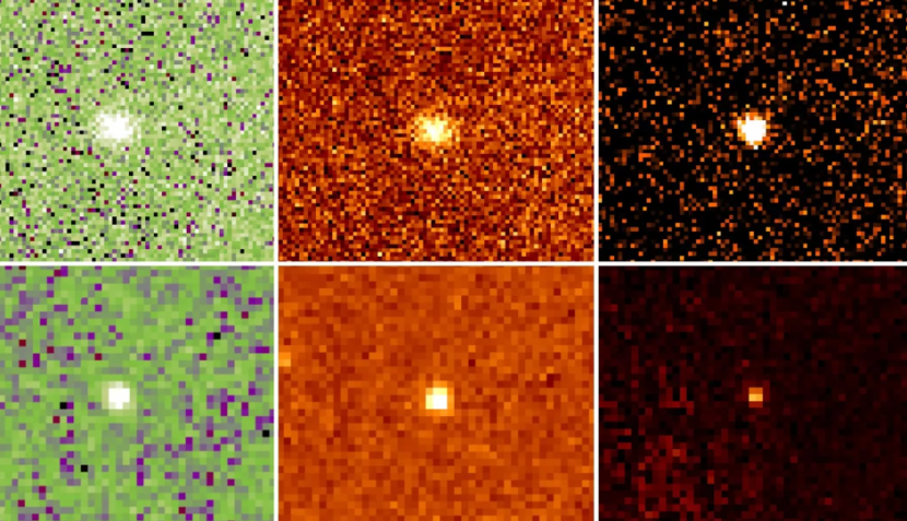 Asteroid merah di sekitar planet Neptunus yang diambil dengan beberapa teleskop. (Bryce Bolin via live science)