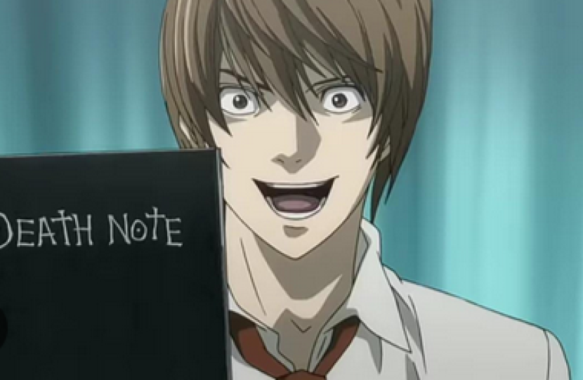 Karakter Light Yagami dari Anime Death Note.