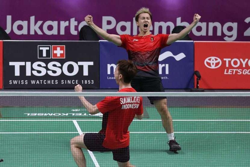 Pasangan ganda putra unggulan pertama, Marcus Fernaldi Gideon/Kevin Sanjaya Sukamuljo atau Minions mengalahkan pasangan India, Satwiksairaj Rankireddy/Chirag Shetty di All England 2022.