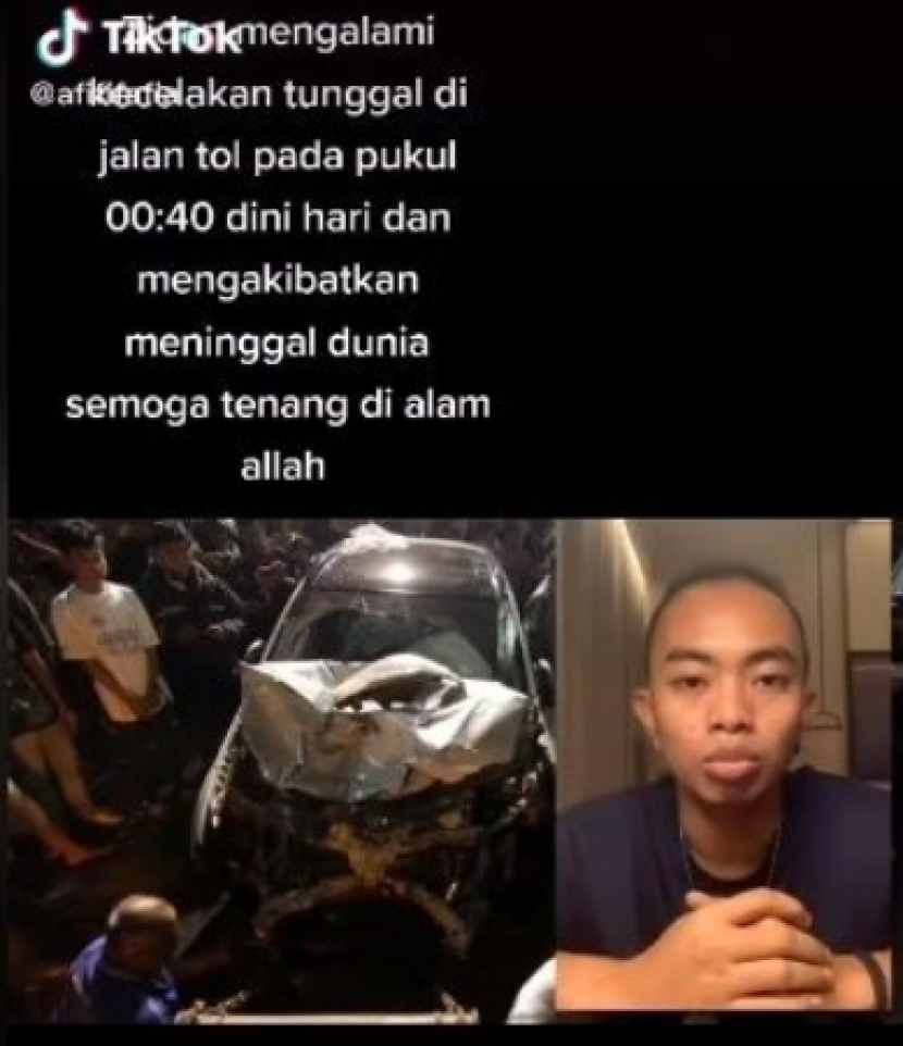 Penyanyi cover Zinidin Zidan Kecelakaan. Beredar berita hoaks soal meninggalnya penyanyi cover sekaligus Youtuber Zinidin Zidan. Foto: Tangkapan Layar.