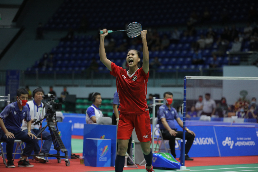 Tim putri Indonesia mengalahkan Vietnam dengan 3-1 di babak semifinal SEA Games 2021. Di final, Indonesia akan melawan Thailand.