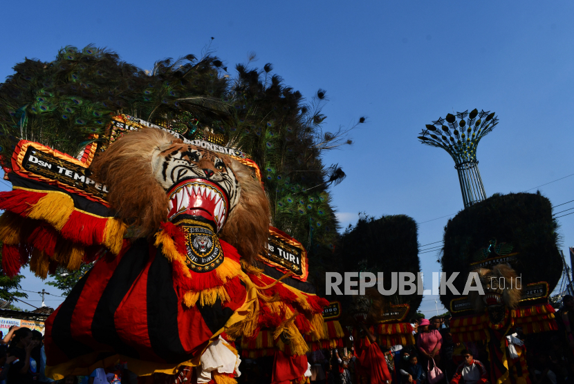 Reog Ponorogo. Indonesia mengajukan Reog Ponorogo sebagai warisan tak benda kepada UNESCO. Foto: Republika.