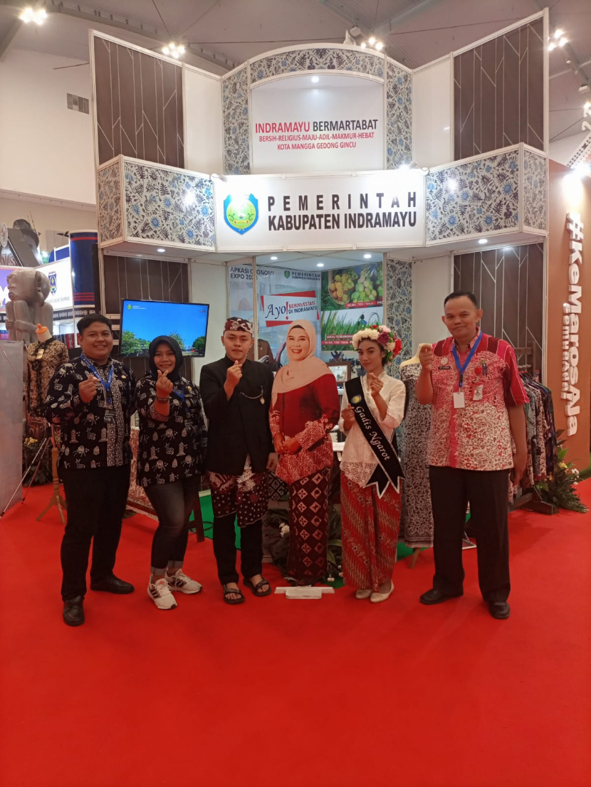 Pemkab Indramayu turut berpartisipasi dalam pameran APKASI Otonomi Expo 2023 di ICE BSD Tanggerang. (dok. Republika)