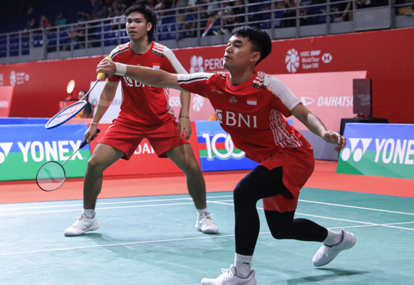 Pasangan ganda putra Indonesia Leo Rolly Carnando/Daniel Marthin mengalahkan Juara Dunia 2022 dari tuan rumah, Aaron Chia/Soh Wooi Yik di perempat final Malaysia Masters 2023.