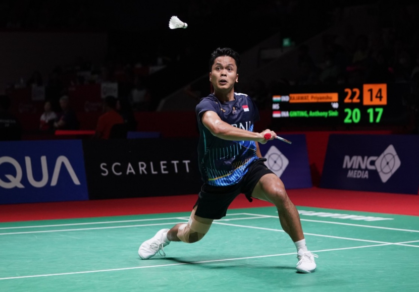 Pemain tunggal putra Anthony Sinisuka Ginting melangkah ke babak semifinal Indonesia Open 2023. Ini merupakan semifinal pertamanya bagi Ginting.