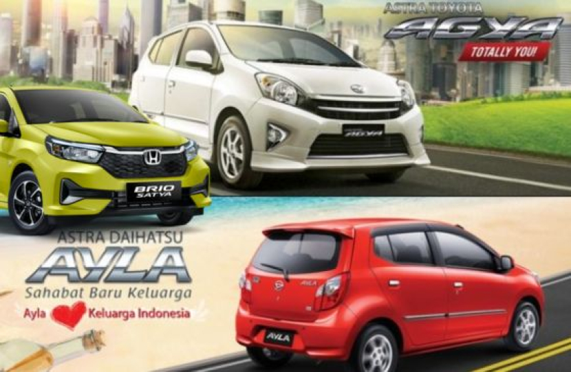 Perbandingan mobil Toyata Agya, Daihatsu Ayla, dan Honda Brio. (Foto: Tangkapan brosur resmi)