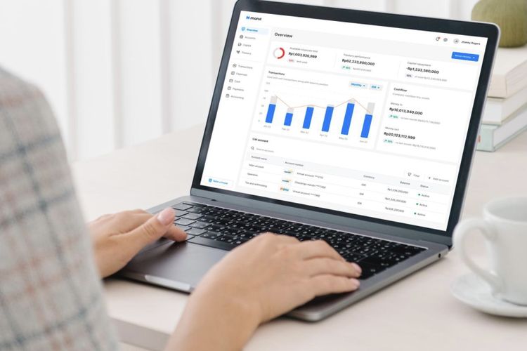Seorang pengguna yang mengakses laman pengelola keuangan digital, Monit. Dok Monit