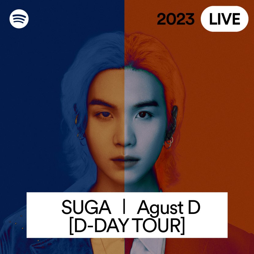Playlist Suga saat tur konser. Dok: Spotify