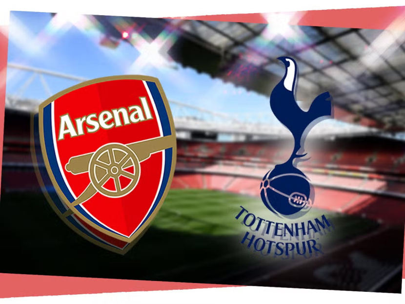 Logo Arsenal (kiri), Tottenham Hotspur (kanan). Foto: Evening Standard