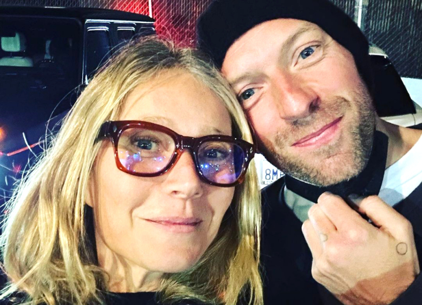 Instagram/gwynethpaltrow/Gwyneth Paltrow bersama Chris Martin, sang sweetest father yang juga pentolan Coldplay.