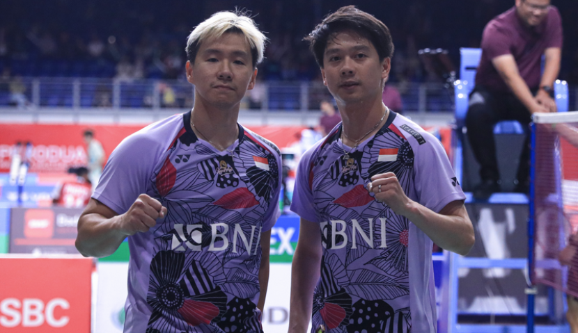 Dua ganda putra Indonesia, Marcus Fernaldi Gideon/Kevin Sanjaya Sukamuljo alias Minions dan Hendra Setiawan/Mohammad Ahsan alias Daddies melaju ke babak kedua Malaysia Masters 2023.