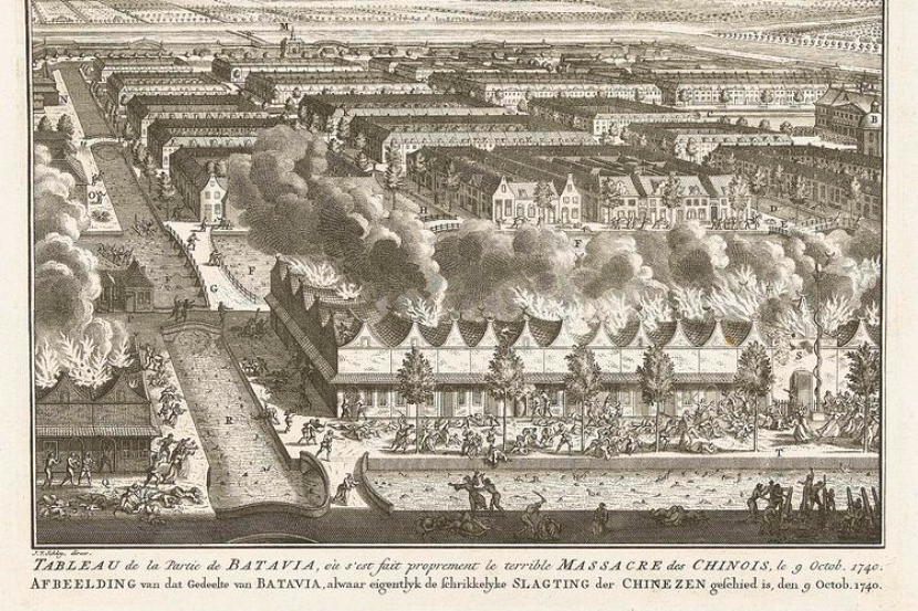 Lukisan Geger Pecinan. Pada 10 Oktober 1740, 10 ribu orang China dibantai di Batavia oleh Belanda. Foto: IST.