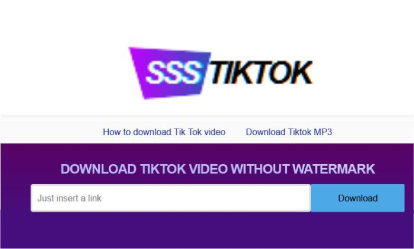 SssTikTok. SssTiktok menawarkan fitur untuk mendownload video TikTok tanpa Watermark dengan cepat, aman, dan gratis. Foto: IST