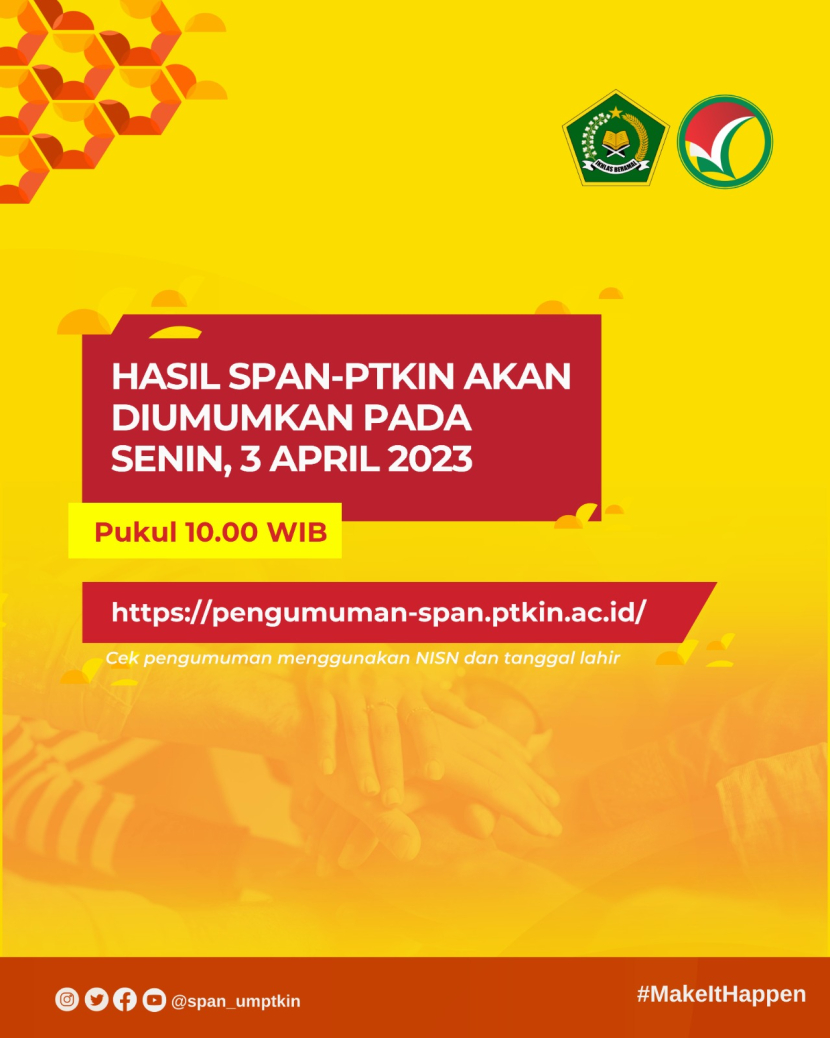 Link dan Cara Cek Kelulusan SPAN-PTKIN 2023, Dibuka Pukul 10.00 WIB. Sumber: Kemenag