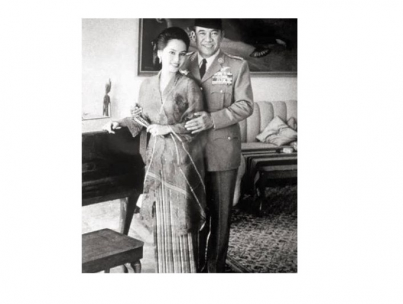 Presiden pertama RI, Soekarno dan istrinya, Ratna Sari Dewi.