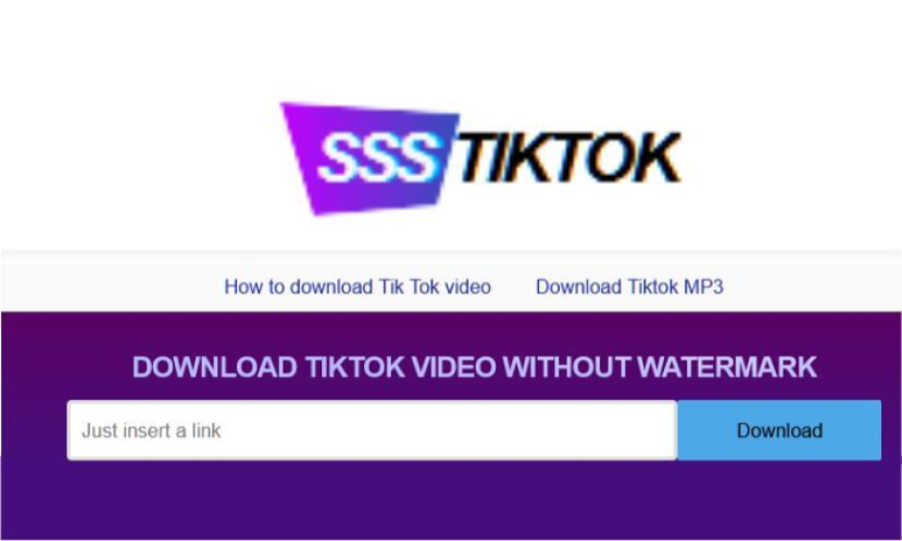 SssTiktok. SssTiktok menawarkan fitur untuk mendownload video TikTok tanpa Watermark dengan cepat, aman, dan gratis. Foto: IST.