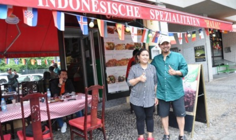 Restoran Nusantara di Berlin, Jerman milik Bram Fernardin yang merupakan mantan atlet bulu tangkis Indonesia.