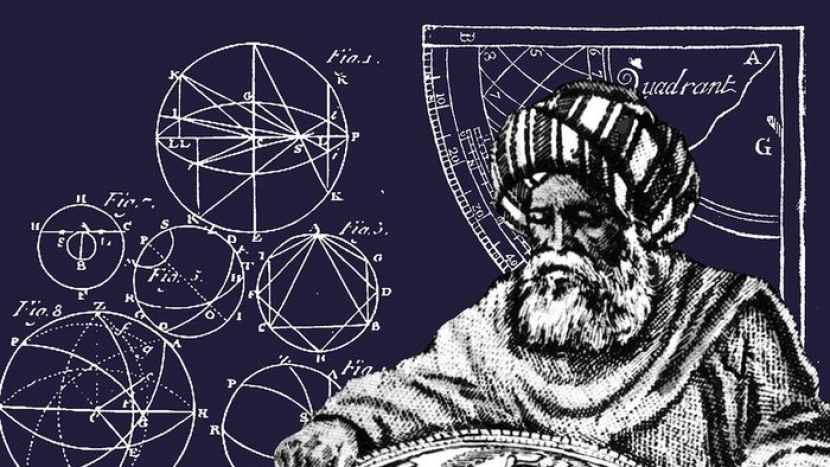 Ilustrasi al-Battani dengan perhitungan pergerakan benda langitnya. (istimewa).