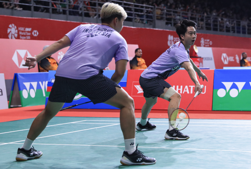 Para pemain Indonesia mulai berlaga di babak kedua Malaysia Masters 2023, Kamis (25/5/2023). Di antaranya pasangan ganda putra Marcus Fernaldi Gideon/Kevin Sanjaya Sukamuljo alias Minions.