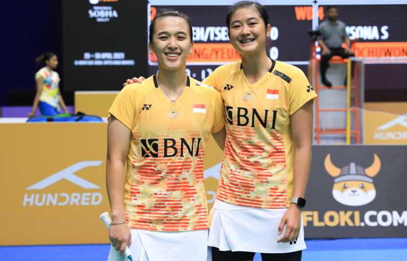 Indonesia meloloskan dua pasangan ganda putri di babak kedua Kejuaraan Asia 2023.